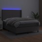 vidaXL Giroletto Molle con Materasso e LED Grigio 140x190cm Similpelle vidaXL Giroletto Molle con Materasso e LED Grigio 140x190cm Similpelle