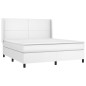 Giroletto Molle con Materasso e LED Bianco 180x200cm Similpelle Giroletto Molle con Materasso e LED Bianco 180x200cm Similpelle