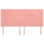 Testiera 4 pz Rosa 90x5x78/88 cm in Velluto