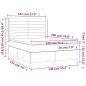 vidaXL Letto a Molle con Materasso e LED Blu Scuro 140x190 cm vidaXL Letto a Molle con Materasso e LED Blu Scuro 140x190 cm