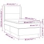 vidaXL Giroletto Molle con Materasso e LED Bianco 80x200 cm Similpelle vidaXL Giroletto Molle con Materasso e LED Bianco 80x200 cm Similpelle