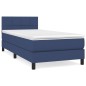 vidaXL Giroletto a Molle con Materasso Blu 100x200 cm in Tessuto