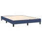 vidaXL Giroletto a Molle con Materasso Blu 140x200 cm in Tessuto