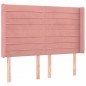 vidaXL Letto a Molle con Materasso e LED Rosa 140x200 cm in Velluto vidaXL Letto a Molle con Materasso e LED Rosa 140x200 cm in Velluto