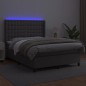 vidaXL Giroletto Molle con Materasso e LED Grigio 140x200cm Similpelle vidaXL Giroletto Molle con Materasso e LED Grigio 140x200cm Similpelle