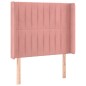 Letto a Molle con Materasso e LED Rosa 90x190 cm in Velluto Letto a Molle con Materasso e LED Rosa 90x190 cm in Velluto