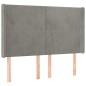 Letto a Molle Materasso e LED Grigio Chiaro 140x200 cm Velluto Letto a Molle Materasso e LED Grigio Chiaro 140x200 cm Velluto