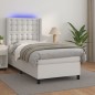 Giroletto Molle con Materasso e LED Bianco 80x200 cm Similpelle Giroletto Molle con Materasso e LED Bianco 80x200 cm Similpelle