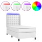 Giroletto Molle con Materasso e LED Bianco 80x200 cm Similpelle Giroletto Molle con Materasso e LED Bianco 80x200 cm Similpelle