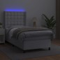 Giroletto Molle con Materasso e LED Bianco 80x200 cm Similpelle Giroletto Molle con Materasso e LED Bianco 80x200 cm Similpelle