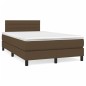 vidaXL Giroletto a Molle con Materasso Marrone Scuro 120x200cm Tessuto