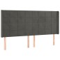 vidaXL Letto a Molle con Materasso e LED Grigio Scuro 180x200 cm