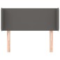 Testiera ad Orecchio Grigio 83x16x78/88 cm in Similpelle