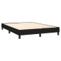vidaXL Giroletto a Molle con Materasso Nero 140x200 cm in Tessuto