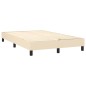 vidaXL Giroletto a Molle con Materasso Crema 120x200 cm in Tessuto