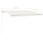 vidaXL Tenda Automatica con Sensore Vento e LED 4,5x3,5 m Crema vidaXL Tenda Automatica con Sensore Vento e LED 4,5x3,5 m Crema