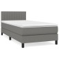 vidaXL Giroletto a Molle con Materasso Grigio Scuro 100x200 cm Tessuto