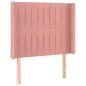 vidaXL Letto a Molle con Materasso e LED Rosa 80x200 cm in Velluto vidaXL Letto a Molle con Materasso e LED Rosa 80x200 cm in Velluto
