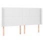 vidaXL Testiera ad Orecchio Bianco 183x16x118/128 cm in Similpelle vidaXL Testiera ad Orecchio Bianco 183x16x118/128 cm in Similpelle