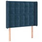 vidaXL Letto a Molle con Materasso e LED Blu Scuro 90x200cm in Velluto vidaXL Letto a Molle con Materasso e LED Blu Scuro 90x200cm in Velluto
