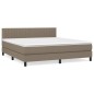 Giroletto a Molle con Materasso Tortora 180x200 cm in Tessuto