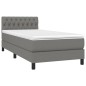 vidaXL Giroletto a Molle con Materasso Grigio Scuro 100x200 cm Tessuto