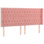 Letto a Molle con Materasso e LED Rosa 180x200 cm in Velluto Letto a Molle con Materasso e LED Rosa 180x200 cm in Velluto
