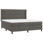 Letto a Molle con Materasso e LED Grigio Scuro 160x200 cm Letto a Molle con Materasso e LED Grigio Scuro 160x200 cm