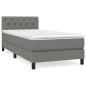 vidaXL Giroletto a Molle con Materasso Grigio Scuro 80x200 cm Tessuto