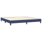 vidaXL Giroletto a Molle con Materasso Blu 200x200 cm in Tessuto