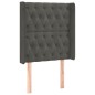 Letto a Molle con Materasso e LED Grigio Scuro 80x200cm Velluto