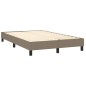 vidaXL Giroletto a Molle con Materasso Tortora 120x200 cm in Tessuto