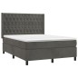 Letto a Molle con Materasso e LED Grigio Scuro 140x200 cm Letto a Molle con Materasso e LED Grigio Scuro 140x200 cm