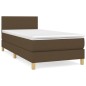 Giroletto a Molle con Materasso Marrone Scuro 100x200cm Tessuto