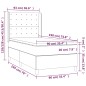 Letto a Molle con Materasso e LED Grigio Scuro 90x190cm Velluto Letto a Molle con Materasso e LED Grigio Scuro 90x190cm Velluto