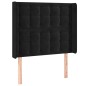 Letto a Molle con Materasso e LED Nero 80x200 cm in Velluto Letto a Molle con Materasso e LED Nero 80x200 cm in Velluto