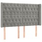 vidaXL Letto a Molle Materasso e LED Grigio Chiaro 160x200 cm Velluto vidaXL Letto a Molle Materasso e LED Grigio Chiaro 160x200 cm Velluto