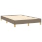 vidaXL Giroletto a Molle con Materasso Tortora 120x200 cm in Tessuto