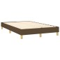Giroletto a Molle con Materasso Marrone Scuro 120x200cm Tessuto