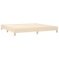 Giroletto a Molle con Materasso Crema 200x200 cm in Tessuto