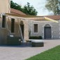 Tenda Automatica con Sensore Vento LED 450x300 cm Gialla Bianca Tenda Automatica con Sensore Vento LED 450x300 cm Gialla Bianca