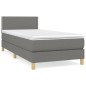 vidaXL Giroletto a Molle con Materasso Grigio Scuro 100x200 cm Tessuto