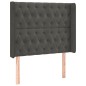 vidaXL Letto a Molle con Materasso e LED Grigio Scuro 100x200 cm vidaXL Letto a Molle con Materasso e LED Grigio Scuro 100x200 cm