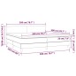 vidaXL Giroletto a Molle con Materasso Blu 200x200 cm in Tessuto