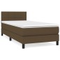 vidaXL Giroletto a Molle con Materasso Marrone Scuro 90x200 cm Tessuto
