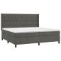 vidaXL Letto a Molle con Materasso e LED Grigio Scuro 200x200 cm vidaXL Letto a Molle con Materasso e LED Grigio Scuro 200x200 cm