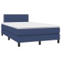 vidaXL Giroletto a Molle con Materasso Blu 120x200 cm in Tessuto