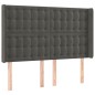 Letto a Molle con Materasso e LED Grigio Scuro 140x190 cm