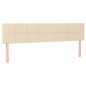 vidaXL Giroletto a Molle con Materasso Crema 200x200 cm in Tessuto
