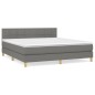 vidaXL Giroletto a Molle con Materasso Grigio Scuro 180x200 cm Tessuto